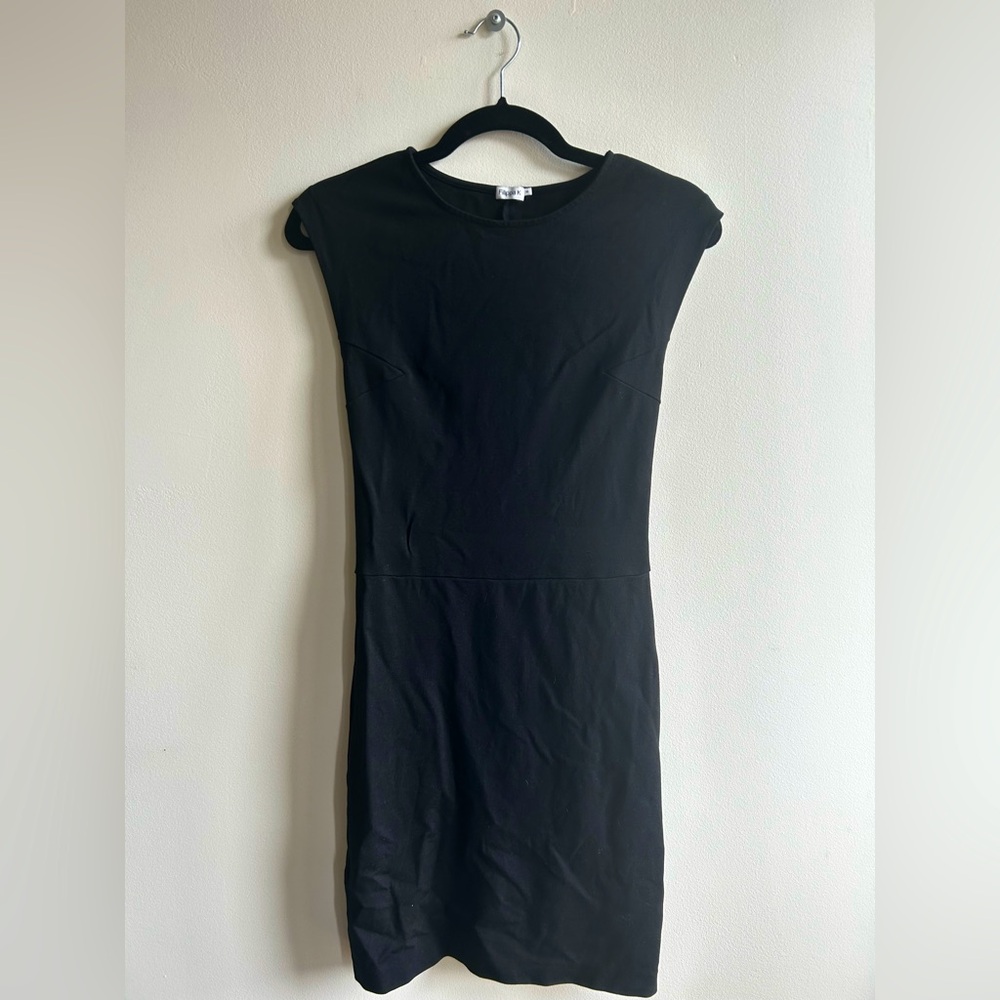 Filippa K Structured Black Cap Sleeve Bodycon Dress